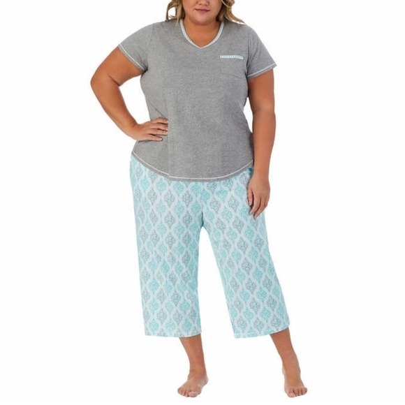 🛑 2 / $40 Sale! Carole Hochman Ladies' 4-piece Plus Pajama Set 3X NWT - Picture 2 of 9